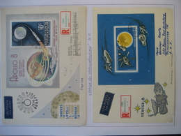 Ungarn 1965/68- 2 Recobelege Mondumkreisung Durch Apollo 8 - Cartas & Documentos