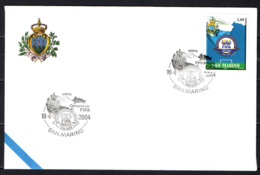 SAN MARINO - 16-4-2004 - CENTENARIO DELLA FIFA - ANNULLO SPECIALE - OBLITERATION SPECIALE - SONDERSTEMPEL - Lettres & Documents