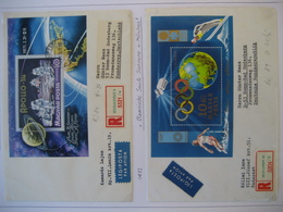 Ungarn 1971/72- Beleg Mondlandung Durch Apollo14 Reco, Recobeleg Olympische Spiele Sapporo Und München - Covers & Documents