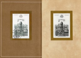 750 Jahre Berlin 1987 DDR ETB 2/86 Bl.84+SD SST 25€ Schloß Wappen Document Blocs Architectur Black Sheet Bf Germany - 1e Dag FDC (vellen)