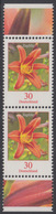 !a! GERMANY 2020 Mi. 3509 MNH Vert.PAIR W/ Bottom &  Top Margins (b) - Flowers: Daylily - Unused Stamps