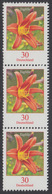 !a! GERMANY 2020 Mi. 3509 MNH Vert.STRIP(3) -coils- - Flowers: Daylily - Unused Stamps