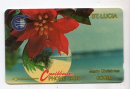 SAINTE LUCIE REF MV CARDS STL-5A Année 1991 EC$20 5CSLA Merry Christmas - St. Lucia