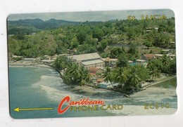 SAINTE LUCIE REF MV CARDS STL-6A Année 1992 EC $10 6CSLA Coastline - St. Lucia