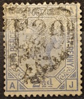 GREAT BRITAIN 1876/80 - Canceled - Sc# 82 - 2.5d - Plate 21 - Used Stamps