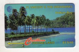 SAINT VINCENT ET GRENADINES REF MV CARDS STV-142A EC $40 142CSVA INDIAN BAY - Saint-Vincent-et-les-Grenadines