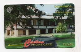 DOMINIQUE REF MV CARDS DOM-153C EC $20 Année 1997 CN 153CDMC Public Library - Dominica