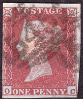 GREAT BRITAIN 1841 QV 1d Red-Brown O-C Ivory Head SG12h CV £25 - Gebruikt