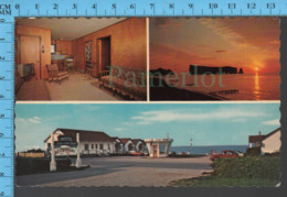 Percé - Quebec - Hotel Motel Bleu Blanc Rouge - Pub. Unic - Postcard Carte Postale - Percé