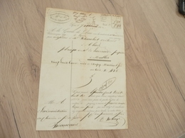 Lettre De Voiture César Dufournel Lyon Pour Beaucaire Gard Par Chemins De Fer Malles De Martinet 1842 - Transports