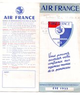 (aviation) AIR FRANCE  Dépliant Horaires 1953 (PPP11808) - Wereld