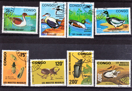 Congo  907/910, 912/915  Insectes Et Canards 1991 Oblitérés Used - Oblitérés