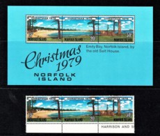 Norfolk Island 1979 Christmas Set Of 3 + Minisheet MNH - Norfolk Island