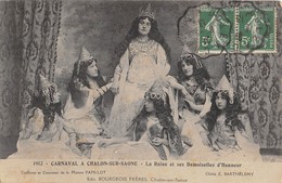 71-CHALON-SUR-SAONE-1913- LA REINE ET SES DEMOISELLES D'HONNEUR - Chalon Sur Saone