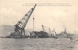 83-HTOULON- CATASTROPE DU CUIRASSE LIBERTE, 1911, DES PROMPTS SECOURS SONT ORGANISES AVEC LA GRANDE MÂTURE... - Toulon