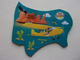 Magnet Brossard Savane Grand Cnyon Houston USA Etats-Unis Cactus Avuion Aigle Girafe Giraffe Zyrafa Plane Eagle Aguila - Tourism