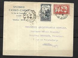 Algérie  Lettre Du 22  11 1938   De Alger Pour Paris - Briefe U. Dokumente
