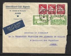 Algérie  Lettre  Par AVION   Du 08   01 1938   De Alger Pour Paris - Cartas & Documentos