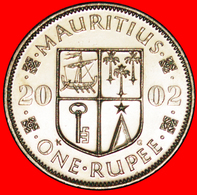 · SHIP (1987-2016): MAURITIUS ★ 1 RUPEE 2002 MINT LUSTER! LOW START ★ NO RESERVE! - Maurice