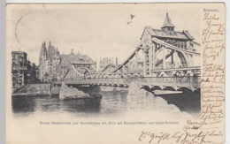 (30958) AK Bremen, Große Weserbrücke Und Wachtstraße, 1905 - Sonstige & Ohne Zuordnung