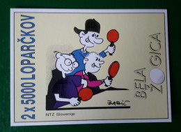 SLOVENIA  Play Table Tennis Ping Pong  Slovenian Table Tennis Association Mint Postcard - Table Tennis