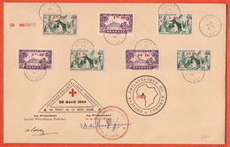 SENEGAL LETTRE CROIX ROUGE DE 1944 DE COTONOU - Lettres & Documents