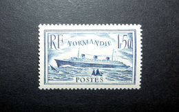 FRANCE 1935 N°299 ** (PAQUEBOT NORMANDIE. 1F50 BLEU FONCÉ) - Neufs