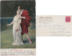 SWEDEN 1912 FIRST KISS POST CARD PREMIER BAISER CARTE POSTALE ERSTER KUSS POSTKARTEN MARRIAGE ANNIVERSARY HOCHZEITSTAG - Noces