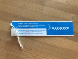 OLYMPIC AIRWAYS BAG TAG SECURITY LABEL - Aufklebschilder Und Gepäckbeschriftung