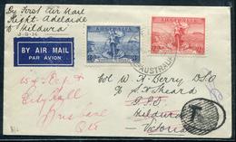 AUSTRALIE - N° 105 & 106 / 1er. VOL , ADELAIDE LE 3/8/1936 POUR MILDURA - SUP - Storia Postale