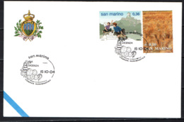 SAN MARINO - 15-10-2004 - VICENZA - 1° PREMIO NUMISMATICA - ANNULLO SPECIALE - OBLITERATION SPECIALE - SONDERSTEMPEL - Storia Postale