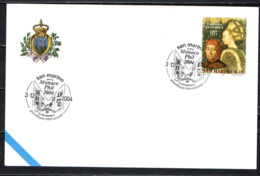 SAN MARINO - 3-12-2004 - MONACO PHIL 2004 - ANNULLO SPECIALE - OBLITERATION SPECIALE - SONDERSTEMPEL - Storia Postale