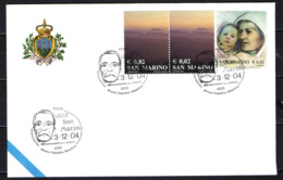 SAN MARINO - 3-12-2004 - LECCE - ANTONIO BORTONE (SCULTORE) - ANNULLO SPECIALE - OBLITERATION SPECIALE - SONDERSTEMPEL - Lettres & Documents