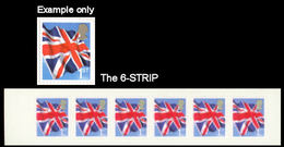 GREAT BRITAIN 2007 Flag Union Jack 1stCl. 6-STRIP ERROR:no Se-tenant Label Nor With Other Stamp - Errors, Freaks & Oddities (EFOs