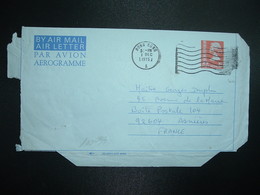 AEROGRAMME 50c OBL.MEC.1 DEC 1975 HONG KONG A - Postal Stationery