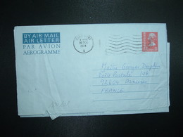 AEROGRAMME 50c OBL.MEC.28 DEC 1975 HONG KONG A - Interi Postali