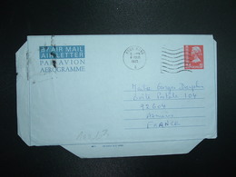 AEROGRAMME 50c OBL.MEC.6 MAR 1975 HONG KONG A - Postwaardestukken