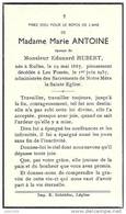 LES FOSSES ..-- Mme Marie ANTOINE , épouse De Mr Edouard HUBERT , Née En 1887 à RULLES , Décédée En 1957 LES FOSSES    . - Leglise