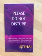 THAI AIRWAYS PLEASE DO NOT DISTURB STICKER - Stickers