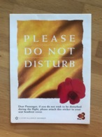 THAI AIRWAYS PLEASE DO NOT DISTURB STICKER - Pegatinas