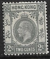 HONG KONG 1937 2c  GREY SG 118c WATERMARK MULTIPLE SCRIPT CA MOUNTED MINT  Cat £25 - Neufs