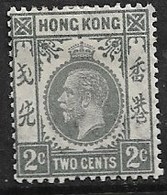 HONG KONG 1937 2c  GREY SG 118c WATERMARK MULTIPLE SCRIPT CA MOUNTED MINT  Cat £25 - Nuevos