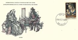 Maldives 1978 Male Albrecht Dürer Madonna With Child And Pear Painting FDC Cover - Madonnen