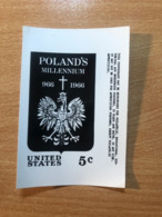 USA Etats-Unis USPS - Epreuve Photo Publicity Essay Kodak Polands's Millenium 966 - 1966 Polska - Autres & Non Classés