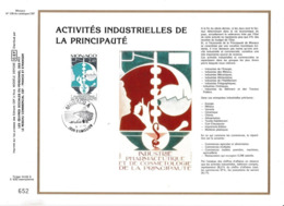 Feuillet Tirage Limité CEF 238 Activités Industrielles De La Principauté Industrie Pharmaceutique Et Cosmétologie - Covers & Documents