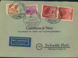 1950, Luftpostbrief Mit 2-mal 20 Pfg. ERP Mit Ortswerbestempel BERLIN-CHARLOTTENBURG - Autres & Non Classés