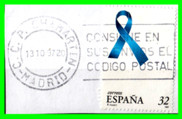 ESPAÑA SELLO  .- MATASELLO MADRID FECHADOR  SOBRE SELLO - Dienstmarken