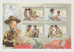 Madagascar Madagaskar 1999 Mi. 2338 -2341 Scouts Scoutisme Pfadfinder Jamboree Baden-Powell IMPERF ND - Unused Stamps