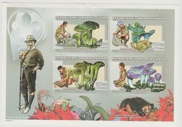 Madagascar Madagaskar 1999 Mi. 2358 - 2361 Scouts Scoutisme Pfadfinder Champignons Mushrooms Pilze IMPERF ND - Unused Stamps