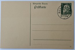 BAYERN 1911 - POSTKARTE Ungebraucht 5pf - Gest. MÜNCHEN - Postwaardestukken